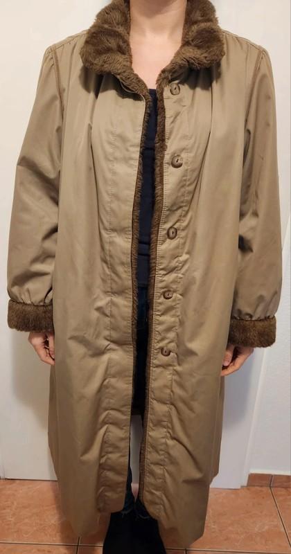 winterjas kleur licht bruin, maat xl, merk delmod, Kleding | Dames, Bruin, Ophalen of Verzenden, Zo goed als nieuw, Maat 46/48 (XL) of groter