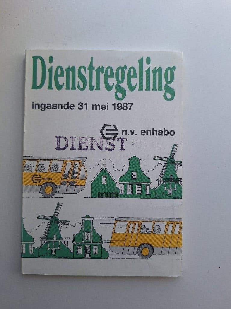 ENHABO ZAANDAM DIENSTREGELING INGAANDE - 31 MEI 1987, Ophalen of Verzenden, Gebruikt, Bus of Metro, Boek of Tijdschrift
