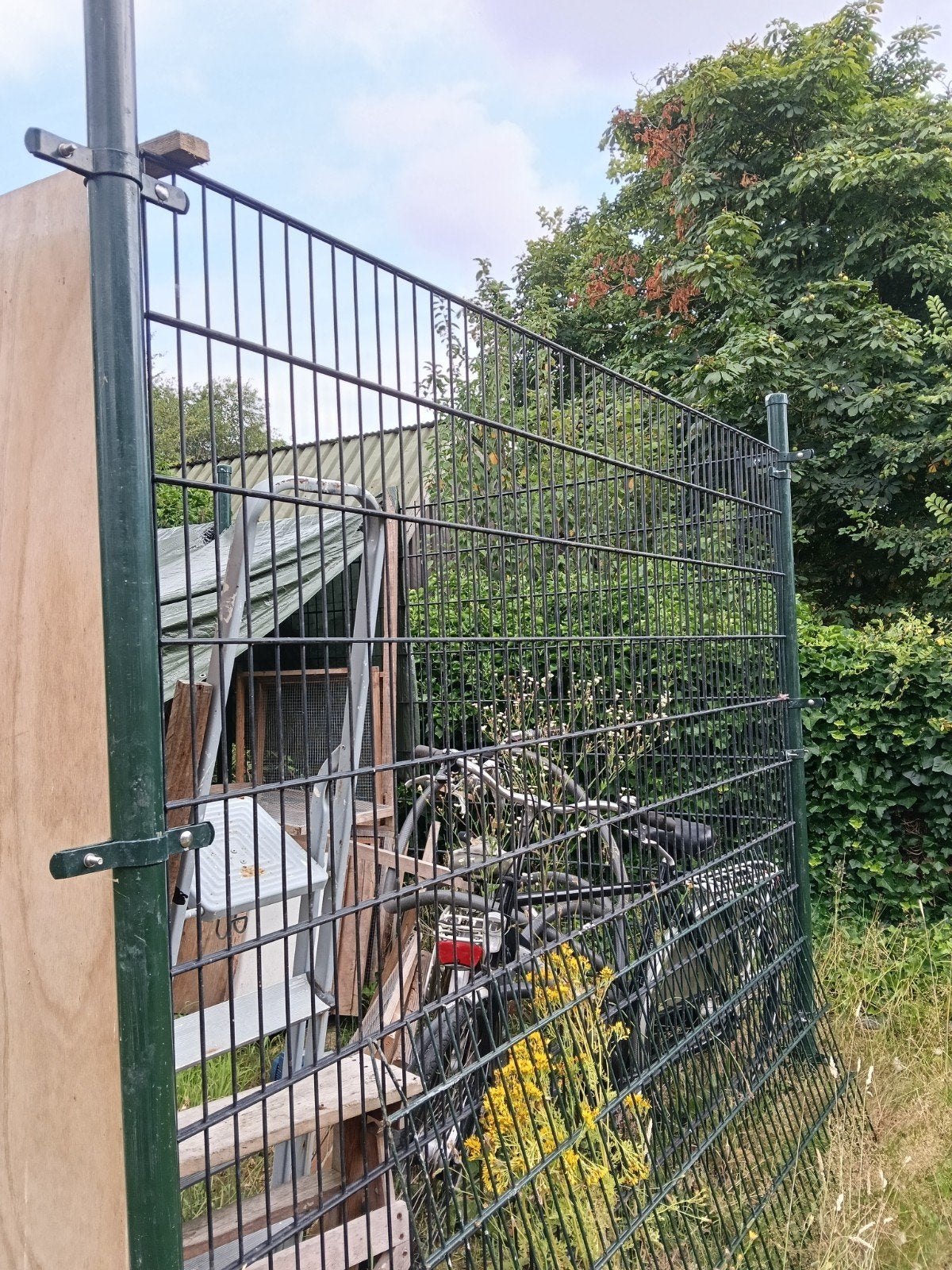 Dubbel draad staaf matten., Ophalen, IJzer, Dubbelstaafmat hekwerk