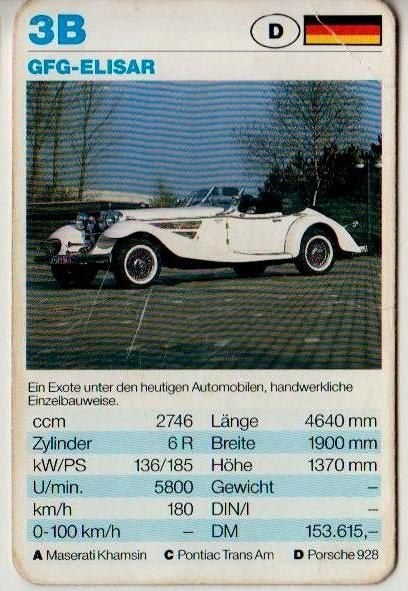 C410 autokaartje gfg elisar, Ophalen of Verzenden, Zo goed als nieuw, Auto's