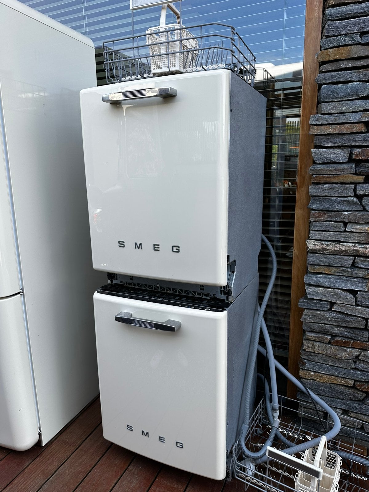 2 Smeg inbouw vaatwasser 1 defect, Ophalen, Gebruikt, Minder dan 85 cm, 60 cm of meer