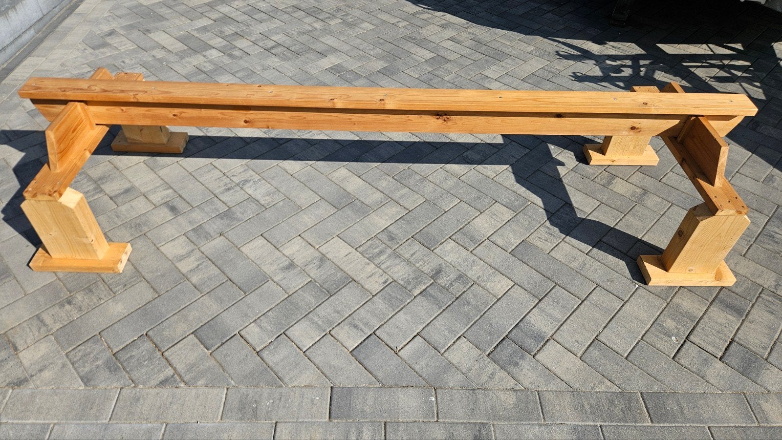 Houten Evenwichtsbalk 2,5m - Binnen & Buiten Speelplezier!, Sport en Fitness, Ophalen, Gebruikt, Bruin, Overige typen