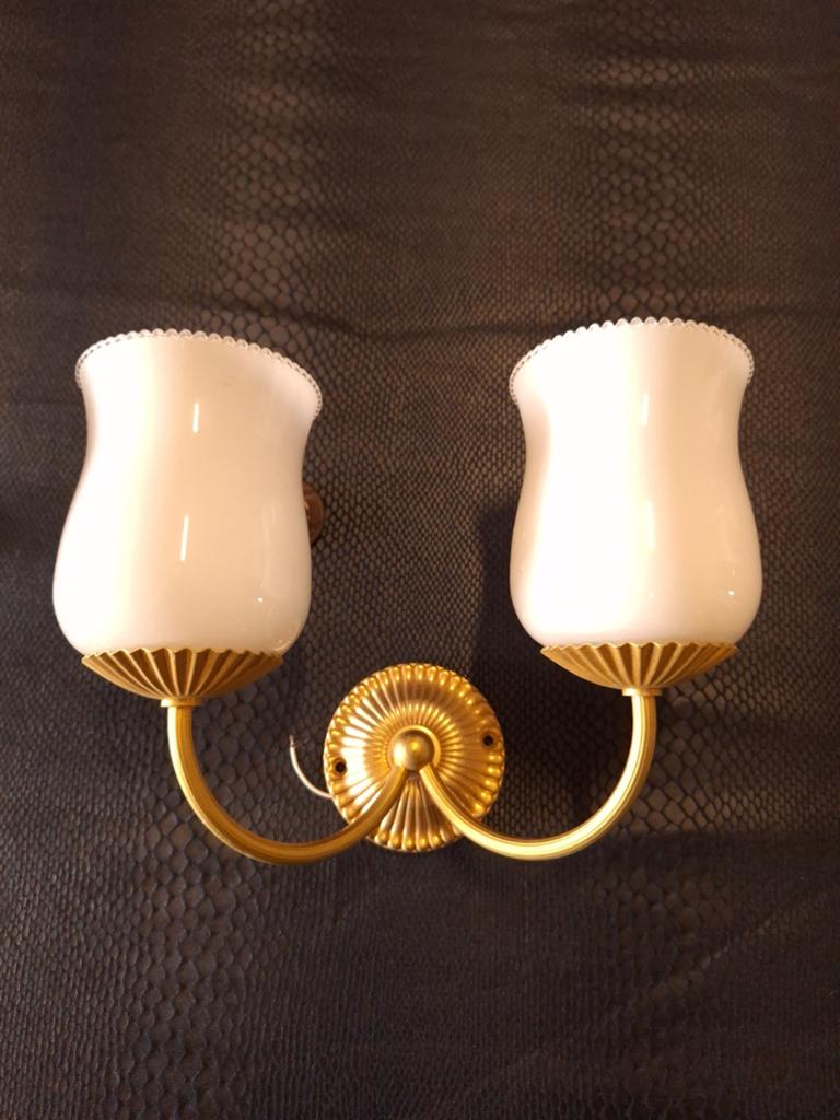 Set vintage brocante wandlampjes, Franse lampjes, Huis en Inrichting, Gebruikt, Vintage, Ophalen of Verzenden, Nvt
