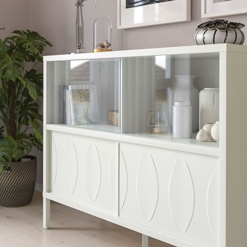 IKEA LIATORP Dressoir/vitrinekast wit, Ophalen, Zo goed als nieuw