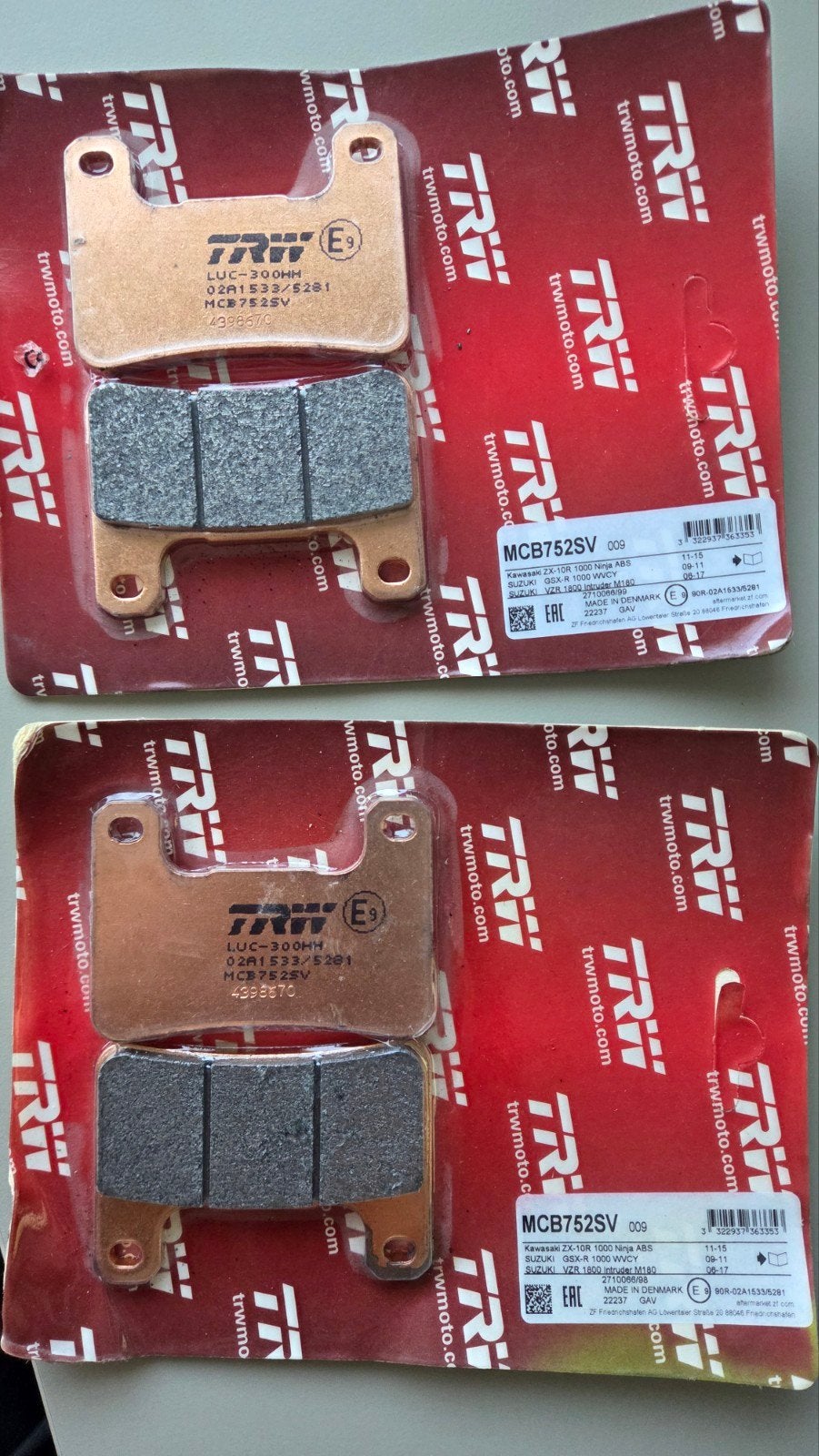 TRW remblokken  motor code MCB752SV Nieuw!, Ophalen of Verzenden, Nieuw