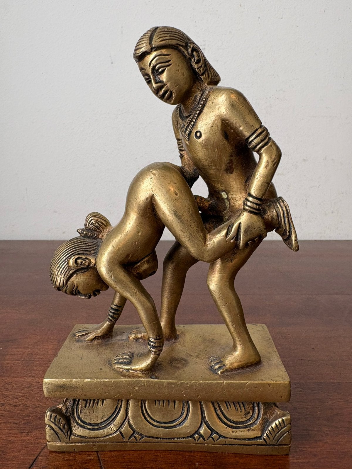 Erotisch beeld vrouw man naakt Kamasutra india, Verzamelen, Beelden en Beeldjes, Ophalen of Verzenden, Gebruikt, Mens