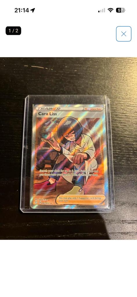 Pokémon Kaarten Full Art Trainers Sword & Shield Cara Liss, Ophalen of Verzenden, Zo goed als nieuw, Meerdere kaarten
