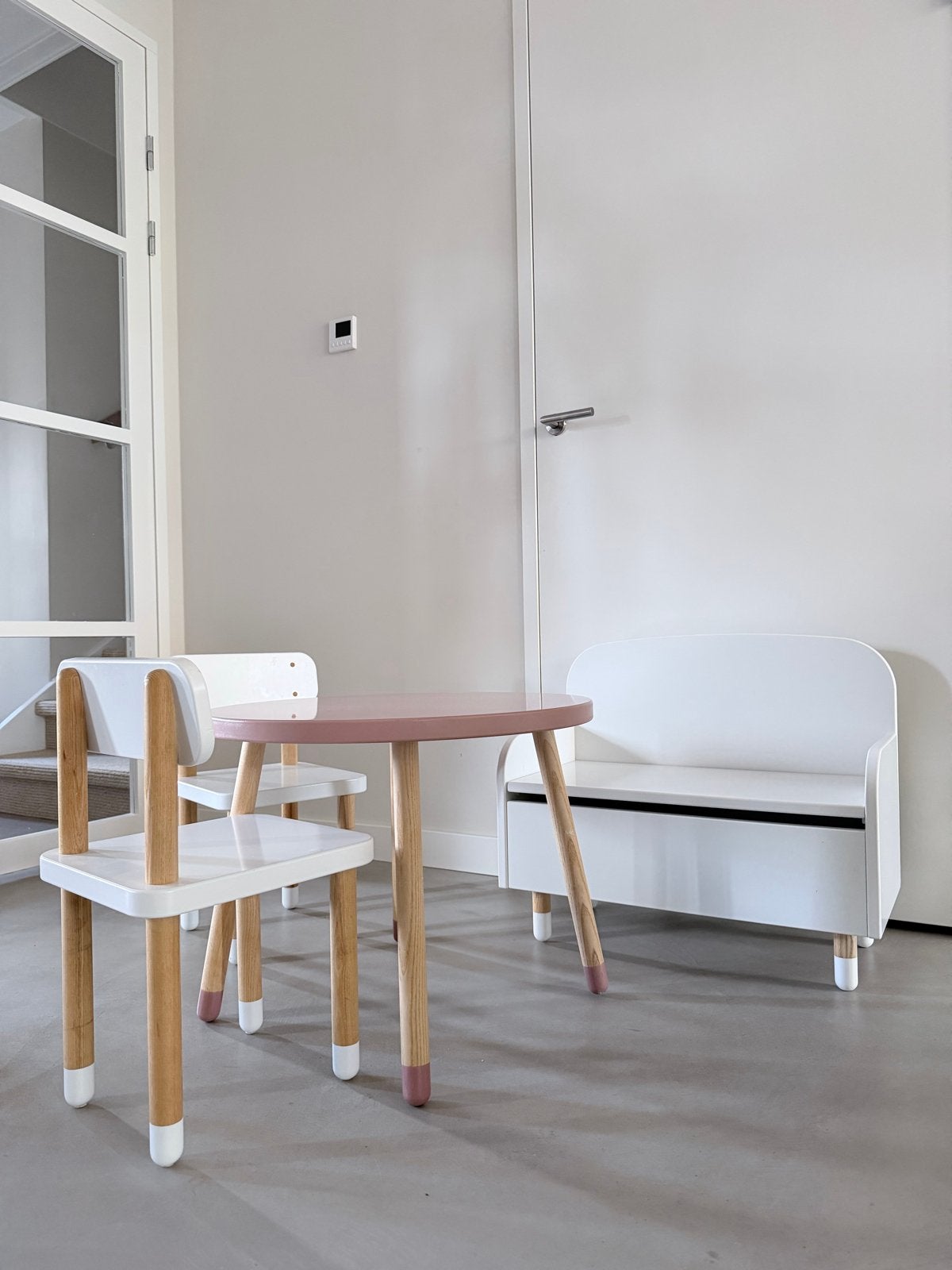 Flexa Kinderstoelen en tafelset - met opbergbankje, Ophalen, Gebruikt, Tafel(s) en Stoel(en)