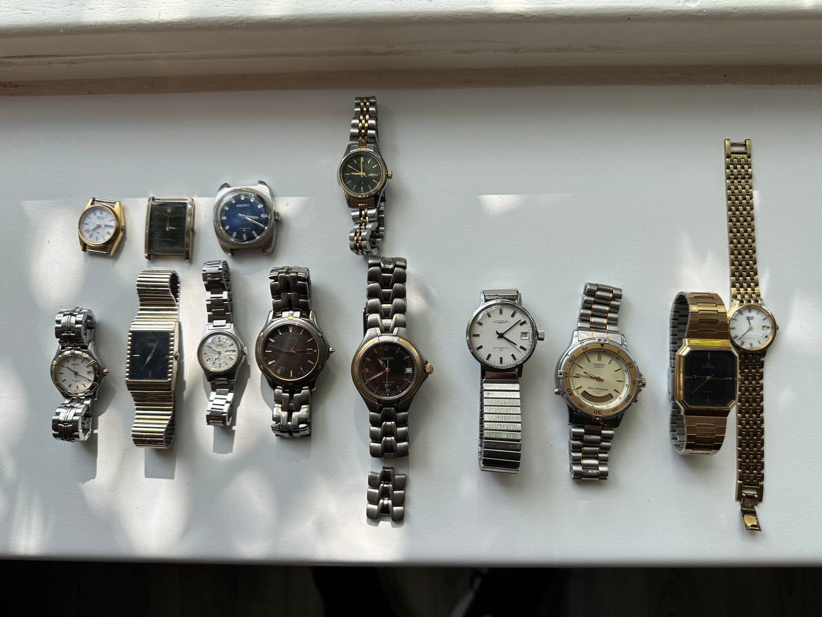 Lot Vintage Horloges 12 stuks – Opknappers/reparatie, Verzenden, Staal, Overige merken, 1960 of later