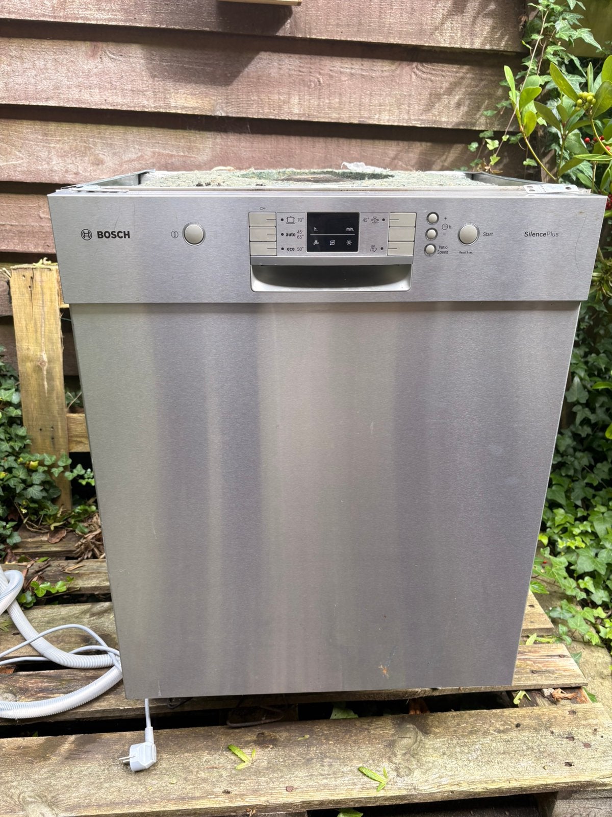 Bosch SilencePlus Inbouw Vaatwasser - Zilver, Ophalen, Eco programma, Zo goed als nieuw, Inbouw