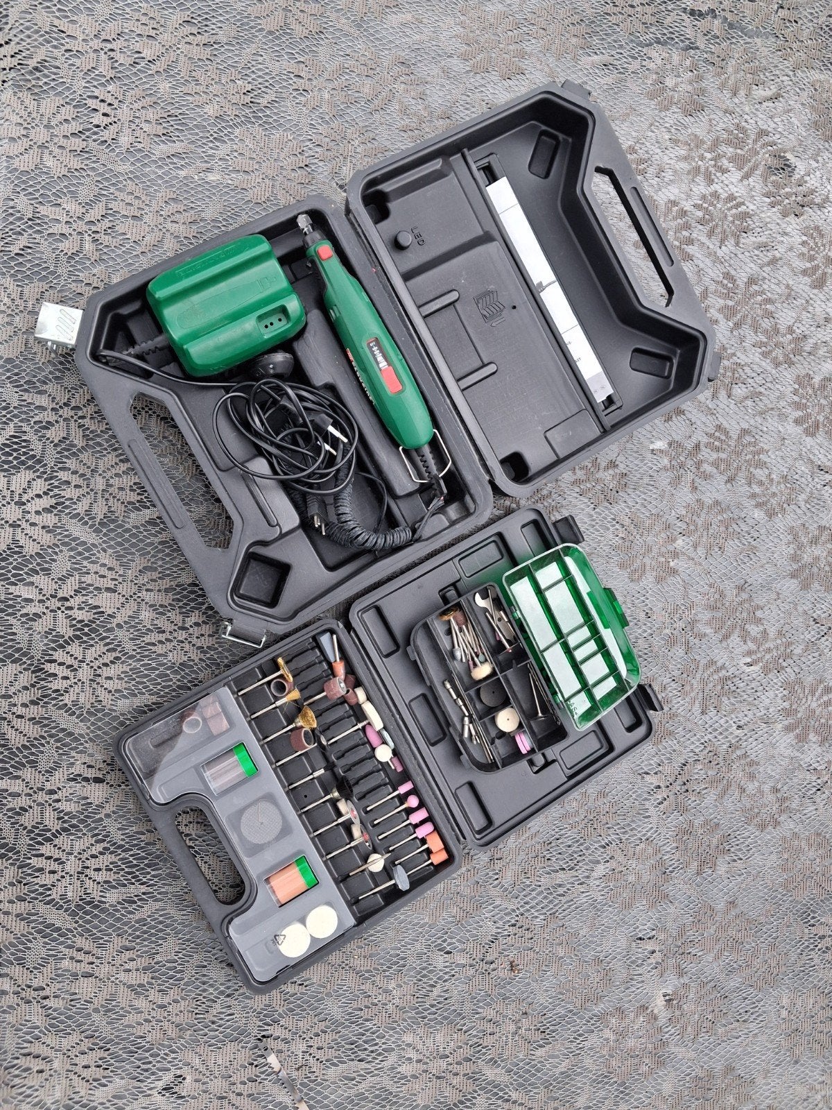 Multitool set met accessoires in koffer, Doe-het-zelf en Verbouw, Gereedschap | Overige machines, Gebruikt, Ophalen of Verzenden