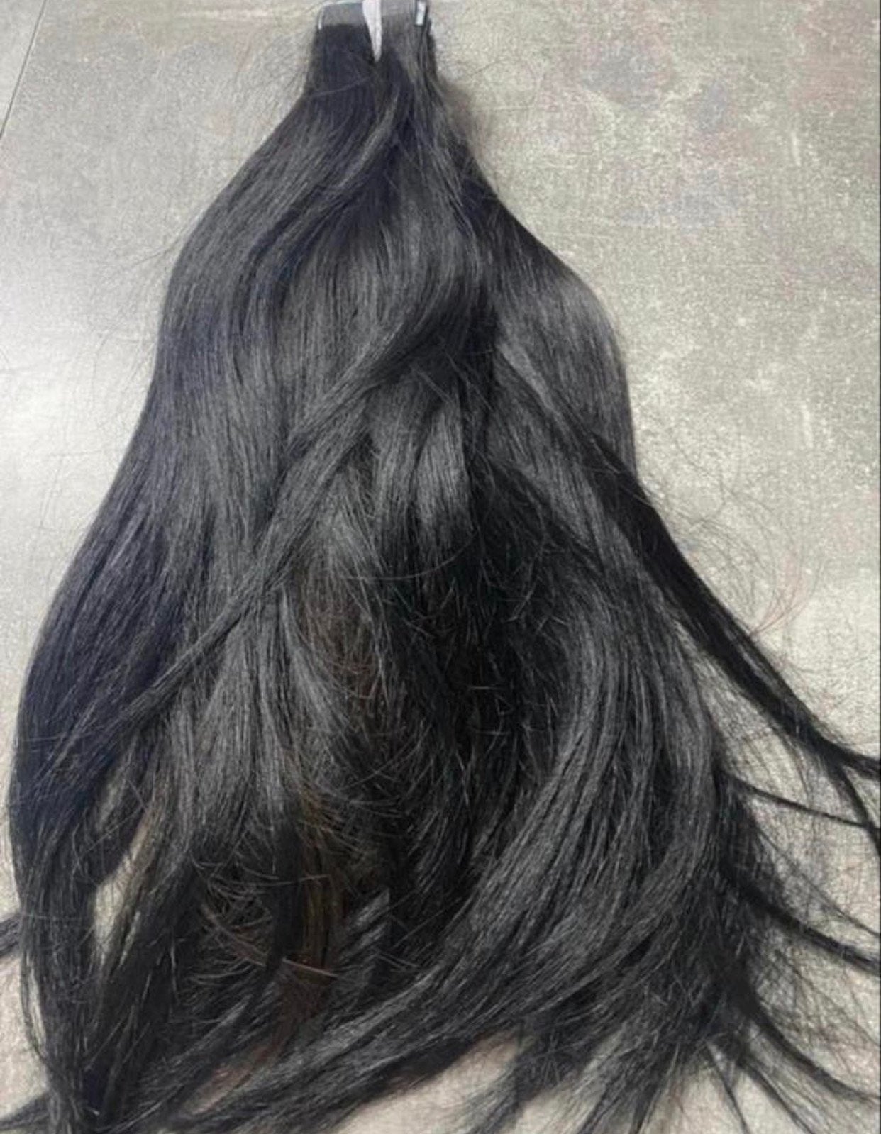 Zwarte Haarverlenging - Tape Extensions, Ophalen of Verzenden, Gebruikt, Pruik of Haarverlenging