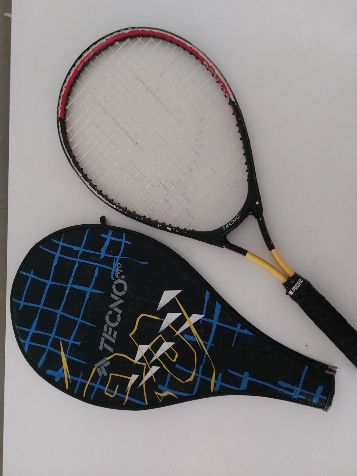 Tecno Pro Tennisracket met hoes (kinderracket), Ophalen of Verzenden, Gebruikt, Racket, Overige merken