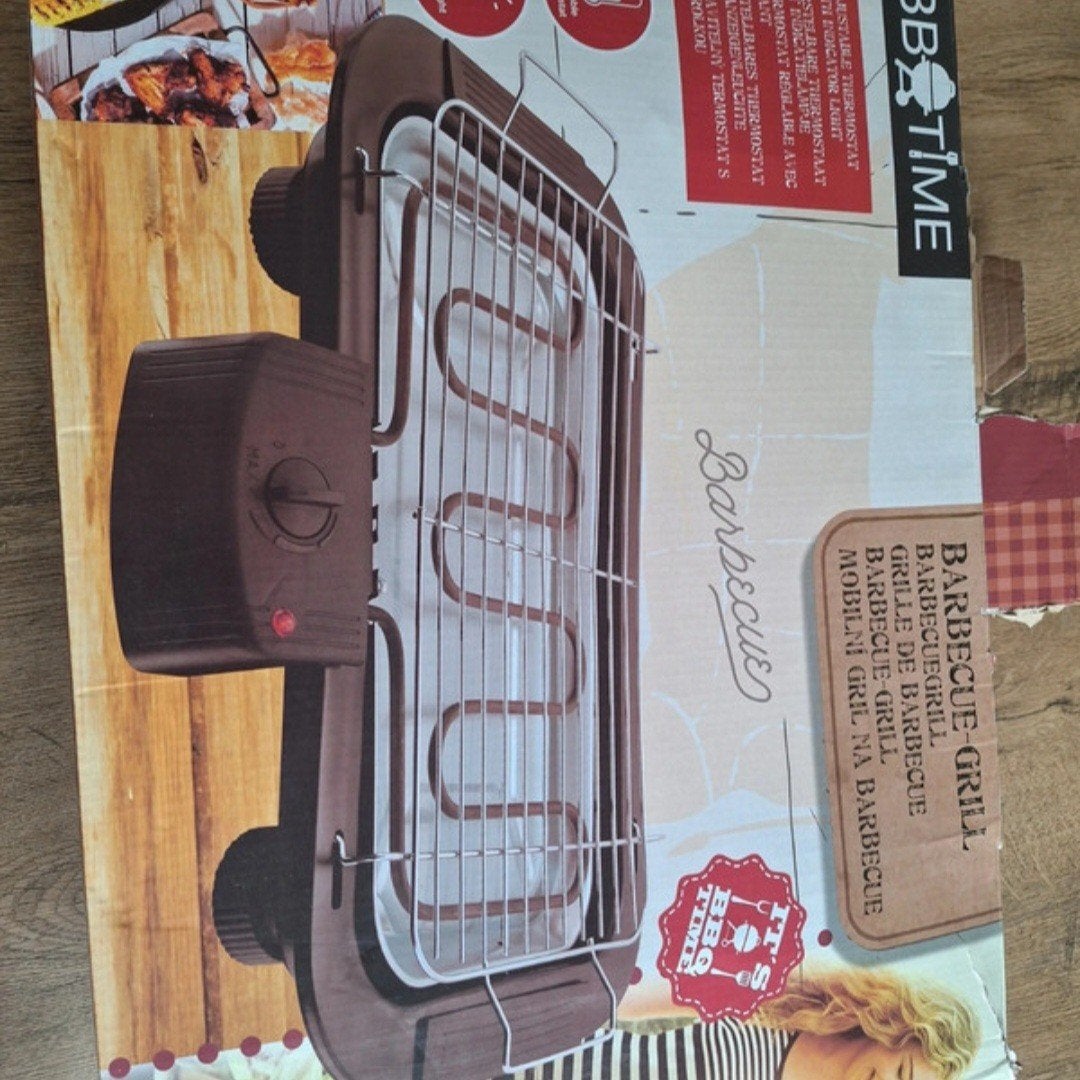 Elektrische Barbecue Grill - BBQ Time, Ophalen, Zo goed als nieuw, BBQ Time