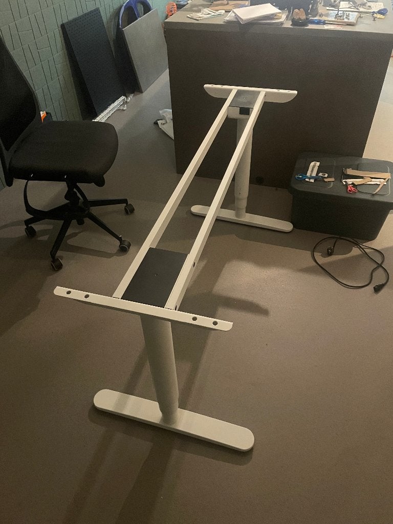 Ikea zit sta bureau frame, Ophalen, 160 cm, Gebruikt, Metaal
