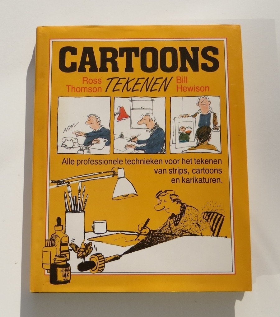 Tekenen M4948: Ross Thomson - Cartoons tekenen ca. 15+, Ross Thomson & Bill Hewison, Ophalen of Verzenden, Zo goed als nieuw, Tekenen en Schilderen