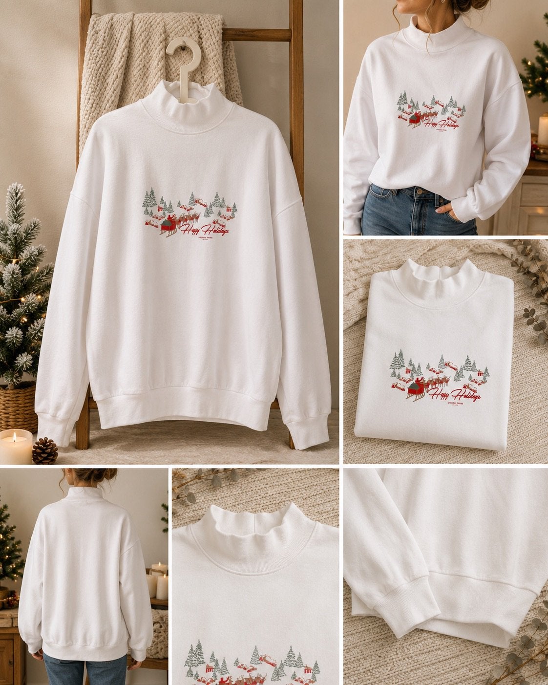 Nieuwe Witte "Happy Holidays" Chelsea Peers Trui Maat M, Ophalen of Verzenden, Nieuw, Maat 38/40 (M), Wit