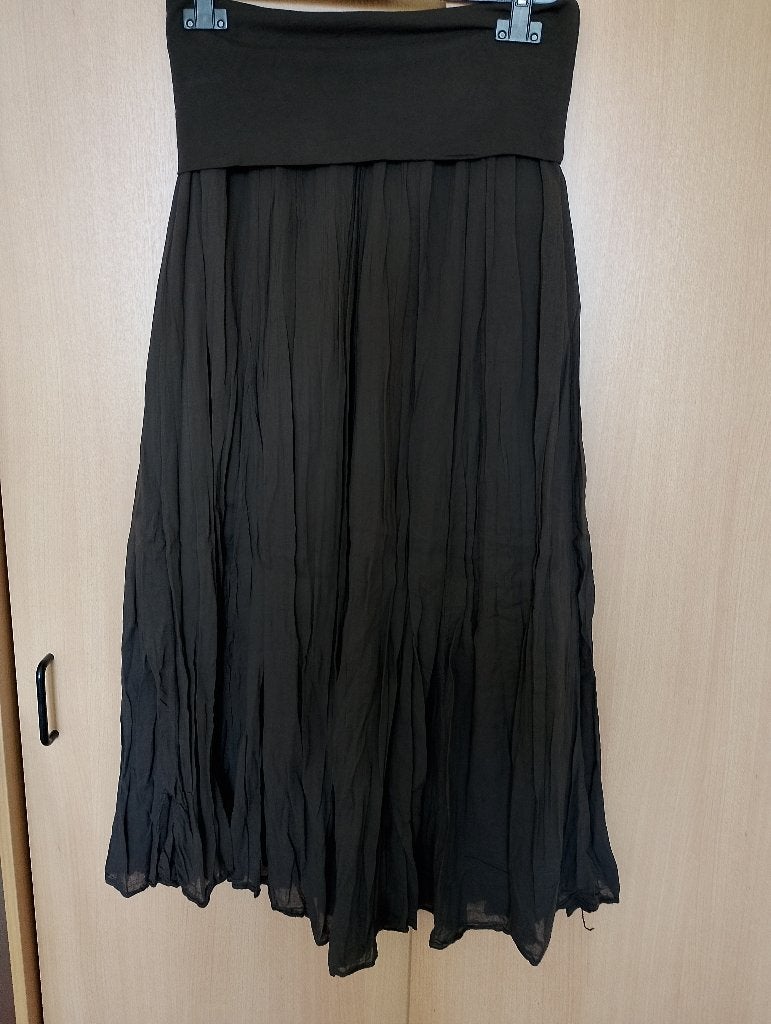 Bruine rok met elastische tailleband, nieuw, Maat 38/40 (M), Bruin, Nieuw, Ophalen of Verzenden