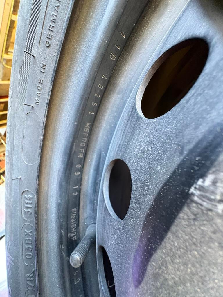Set winterbanden op stalen velgen16”, Ophalen, Gebruikt