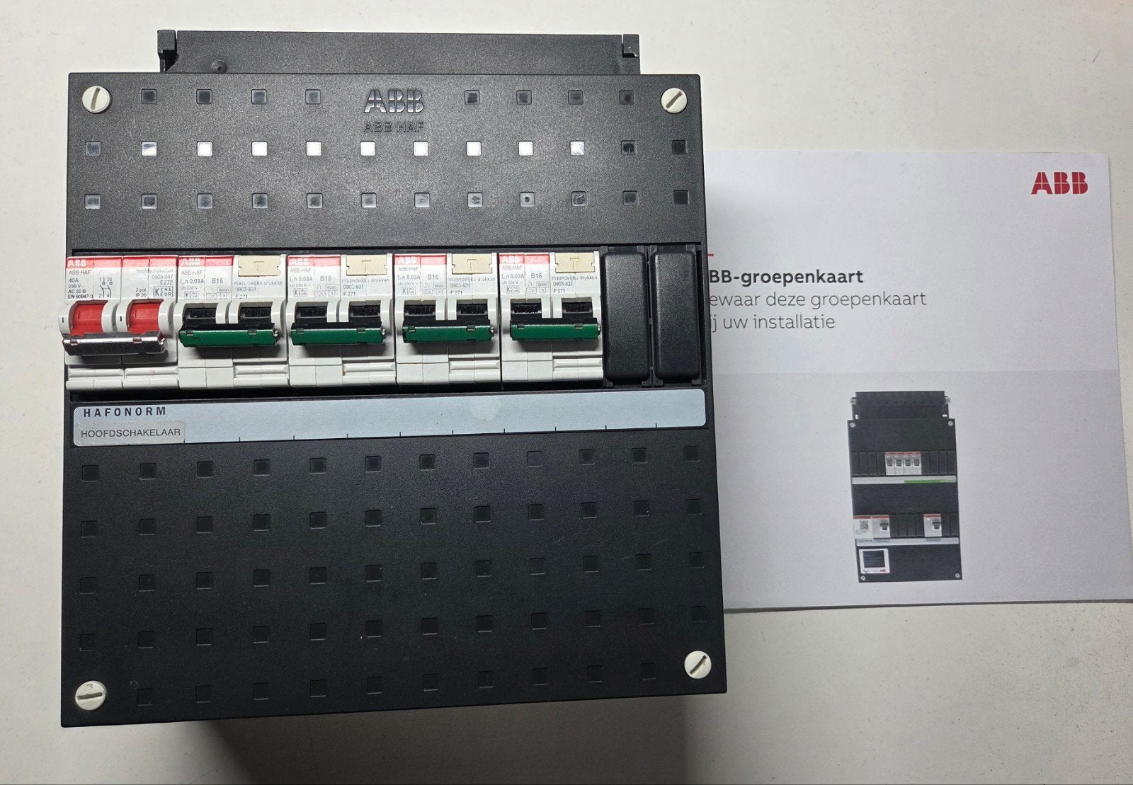ABB 1 fase groepenkast, Ophalen of Verzenden, Gebruikt, ABB, Groepenkast