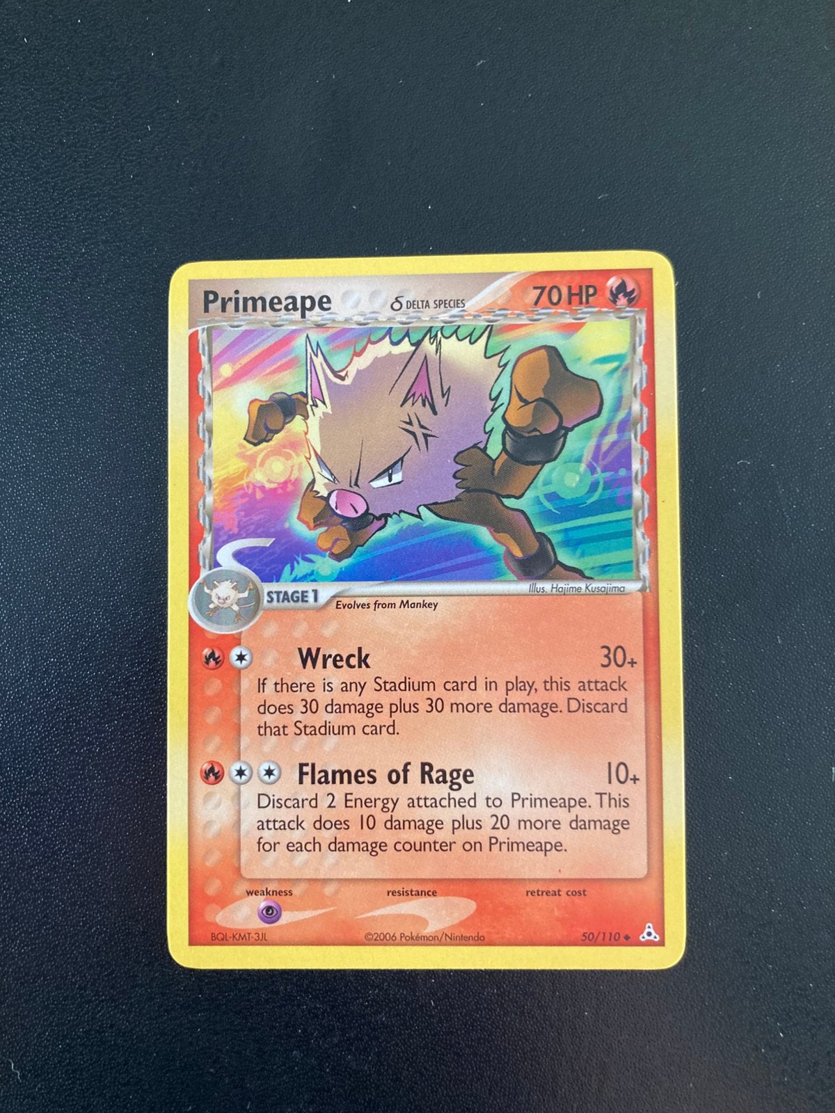 Pokemon kaart Primeape, Ophalen of Verzenden, Zo goed als nieuw