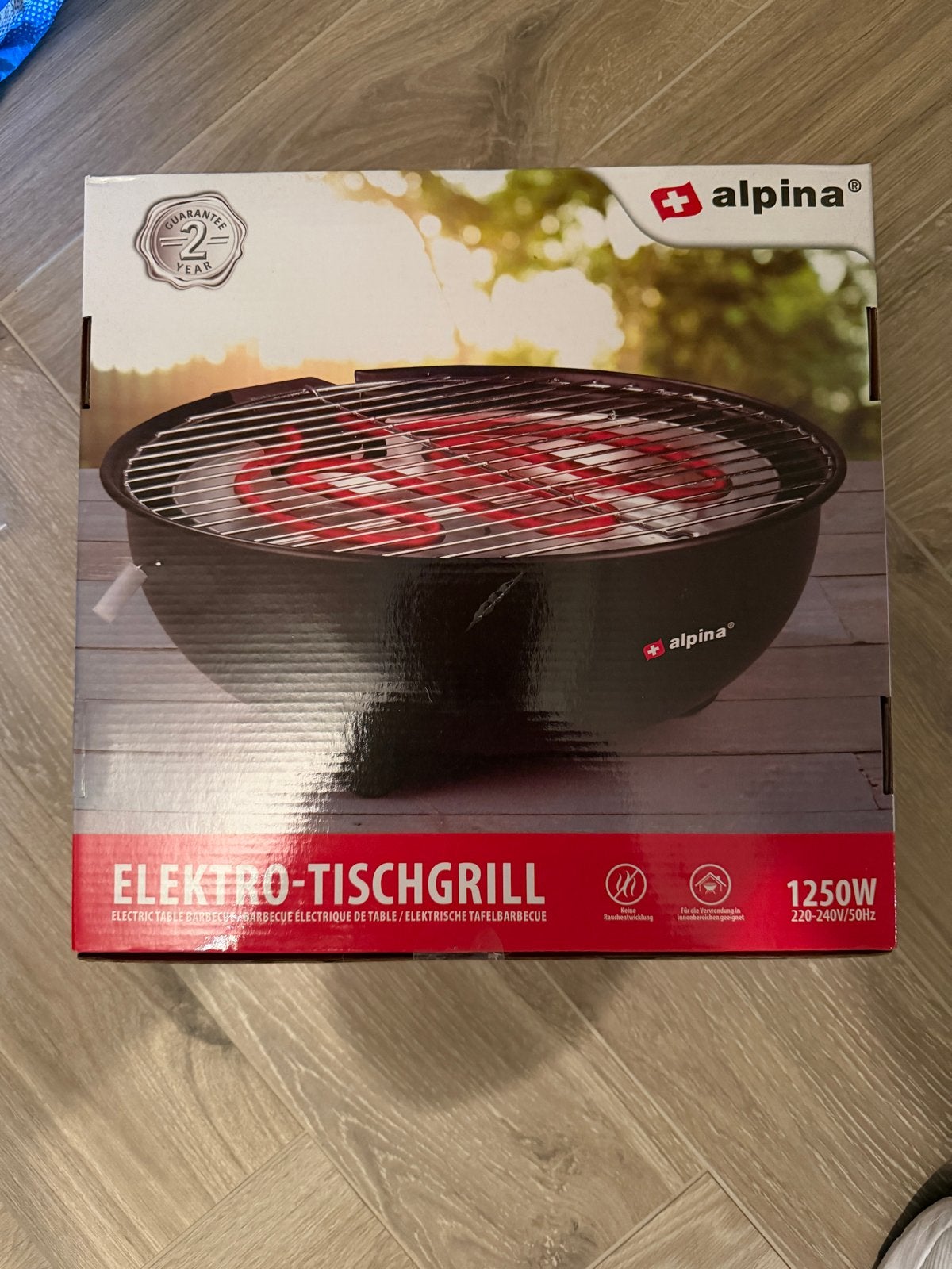Alpina Elektrische Tafel BBQ - Nooit gebruikt, Tuin en Terras, Elektrische barbecues, Ophalen, Nieuw