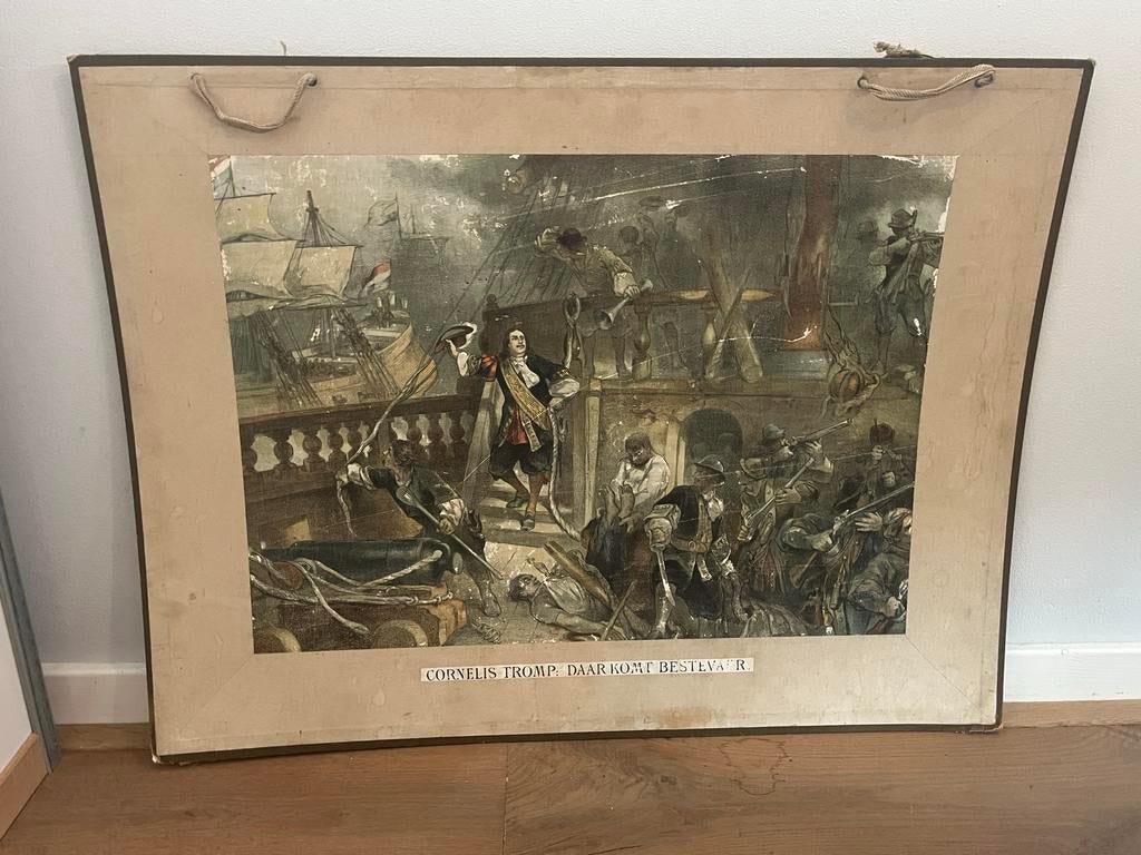 Historische prent Cornelis Tromp: Daar komt Bestevaer, Antiek en Kunst, Ophalen
