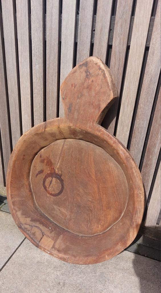 Mooie houten schaal, Huis en Inrichting, Ophalen of Verzenden, Zo goed als nieuw, Rond, Hout