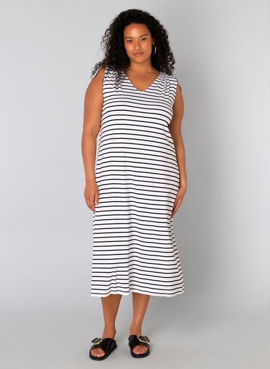 Zwart-wit gestreepte jurk Urszula van Yest Curve Maat 46, Wit, Yest Curve, Maat 46/48 (XL) of groter, Nieuw