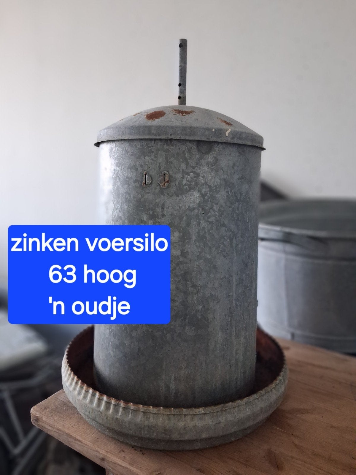 voerbak zink, Ophalen of Verzenden, Gebruikt, Drinken en Voederen
