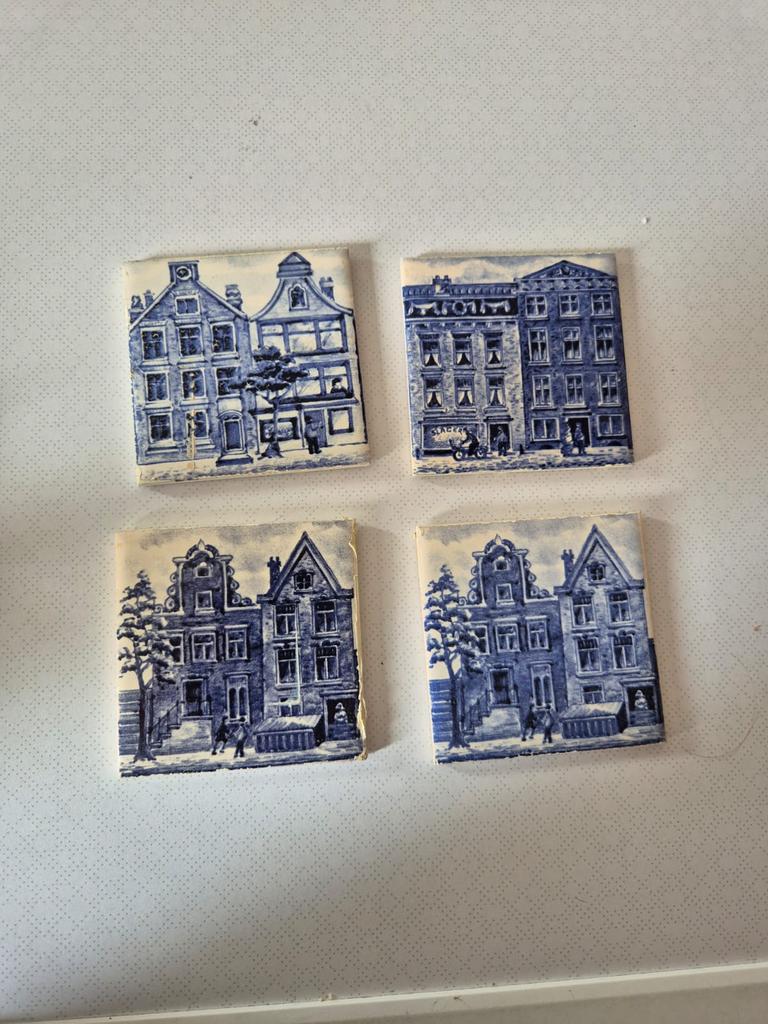 Te koop 4 KLM business class onderzetters, Ophalen of Verzenden