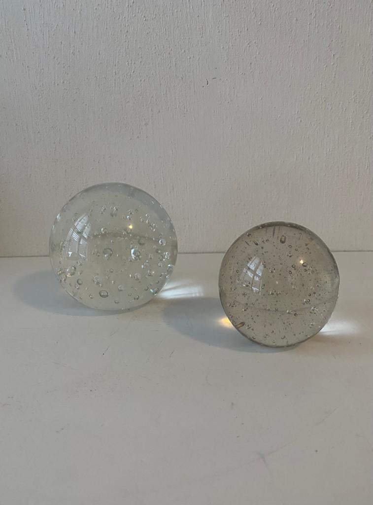 Set glazen bollen / presse papier, Ophalen of Verzenden, Huis en Inrichting
