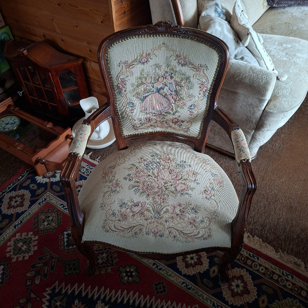 Stoel / Fauteuil Louis XV stijl 1950 a 1970, Antiek en Kunst, Ophalen