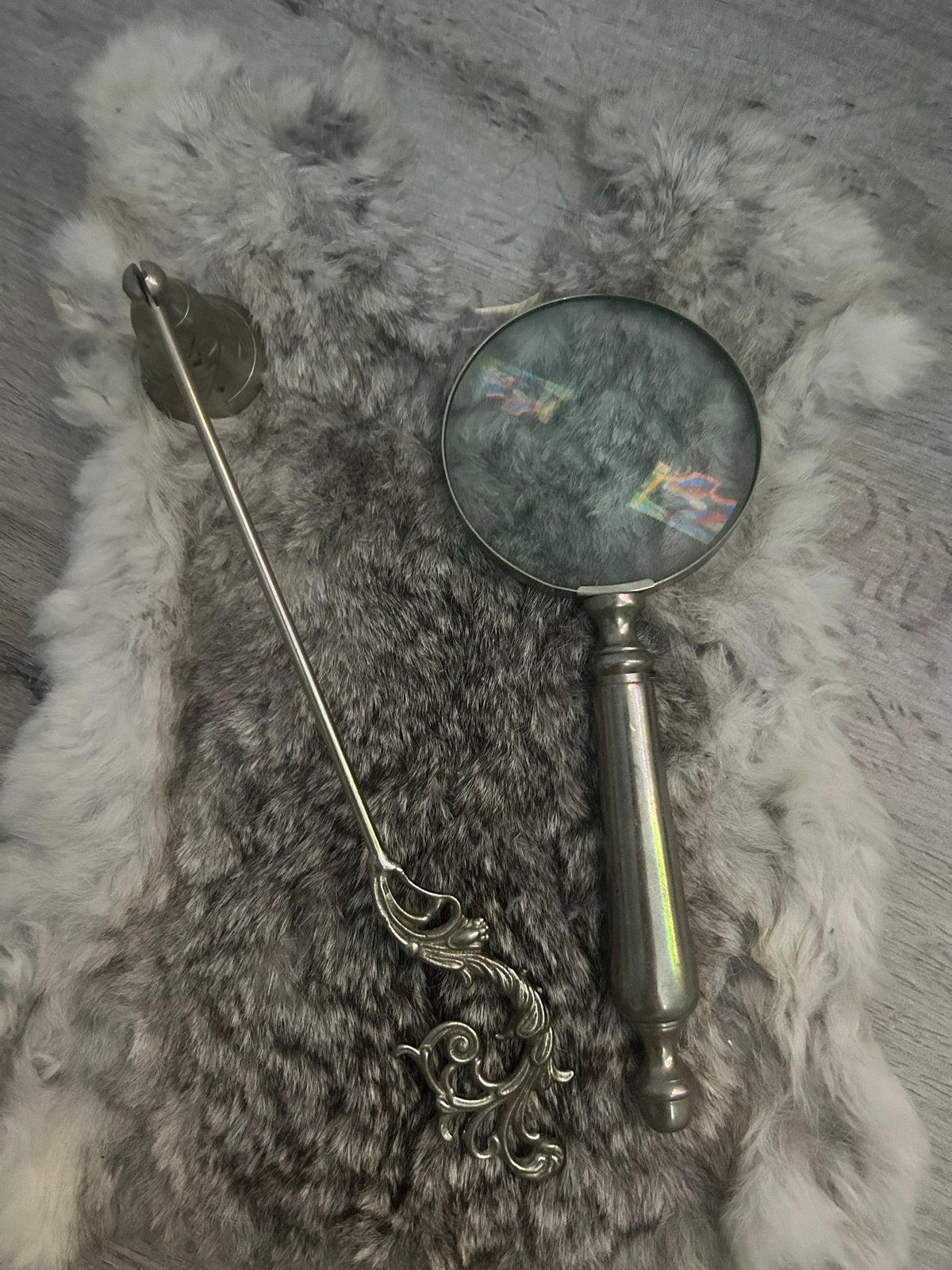 Vintage vergrootglas en briefopener set, Antiek en Kunst, Ophalen