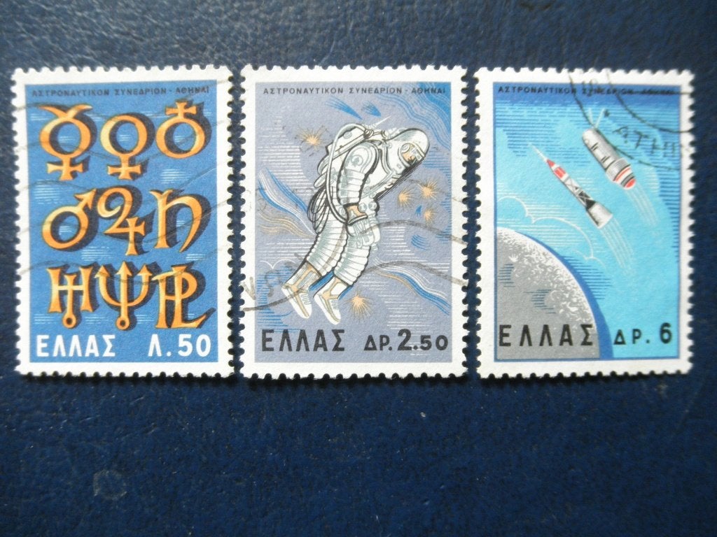Postzegels Griekenland 1965 ruimtevaart., Ophalen of Verzenden, Griekenland, Gestempeld