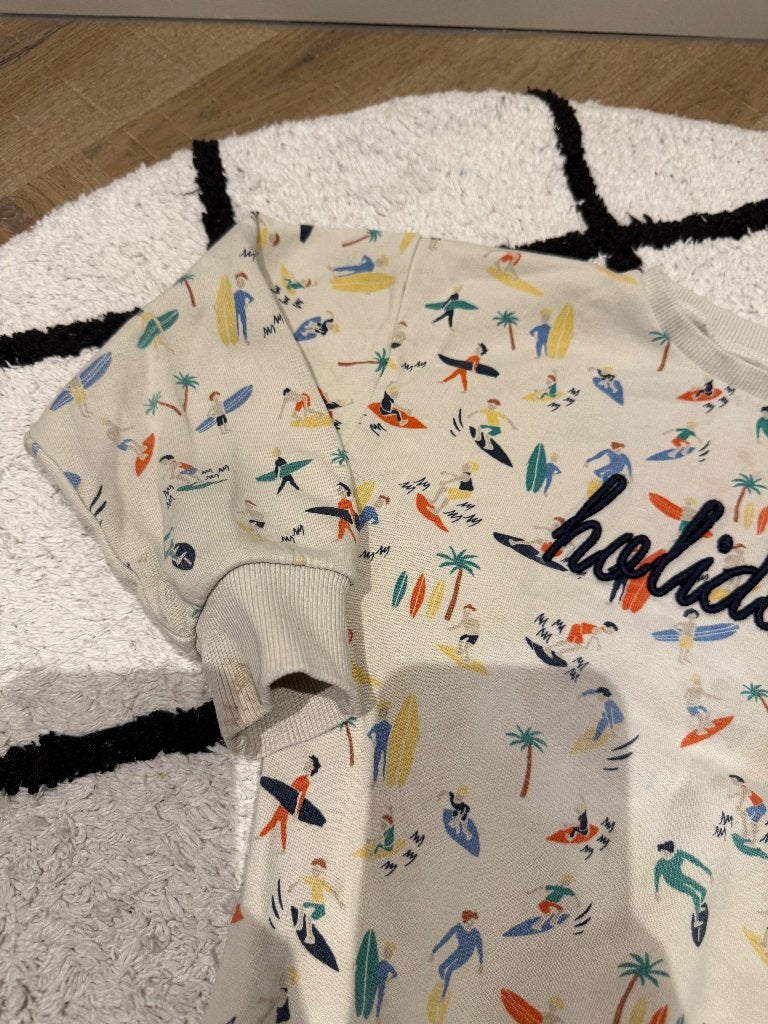 Foto 3 van Gebruikt wit print Tape a L'oeil sweater trui 104 (4y) Holid