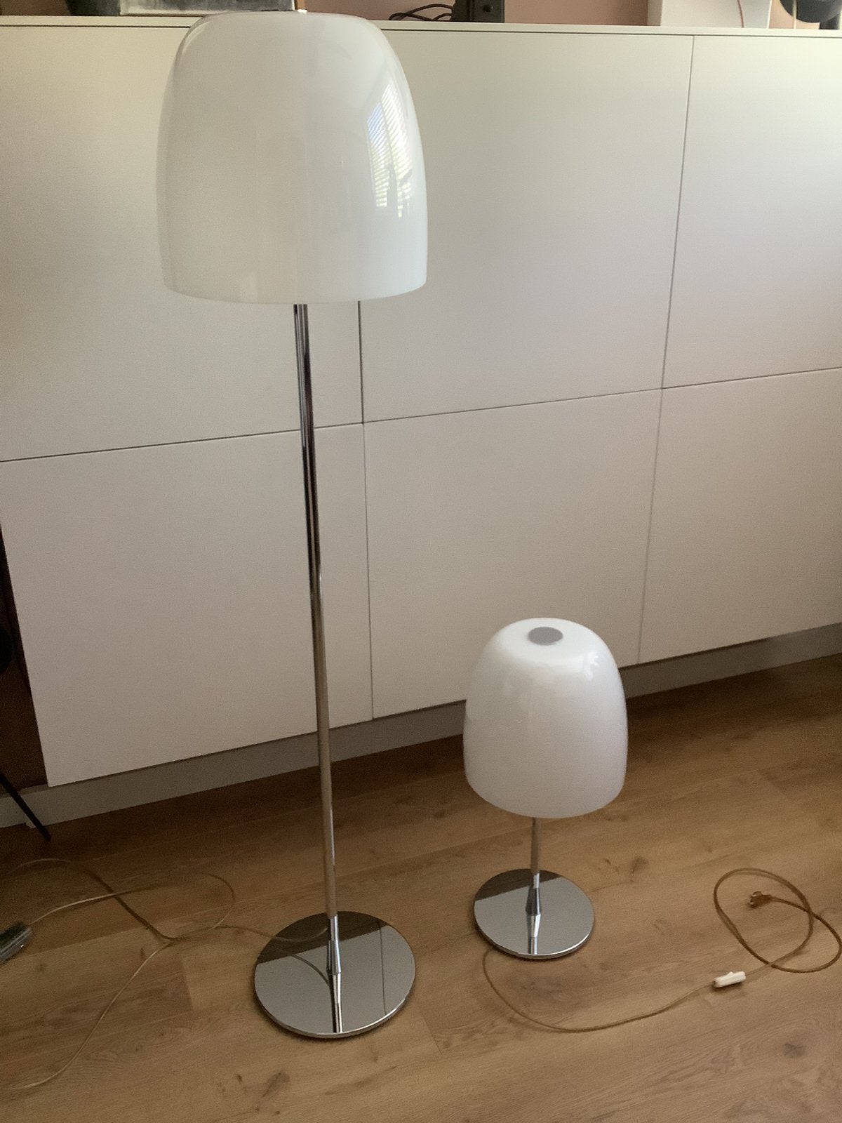 Set prandina notte f5 vloerlamp en t3 tafellamp, Ophalen, Zo goed als nieuw, 150 tot 200 cm