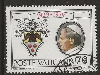 Vaticaanstad 58, wapen paus2 voor jhfokk, Verzenden, Overige landen, Gestempeld