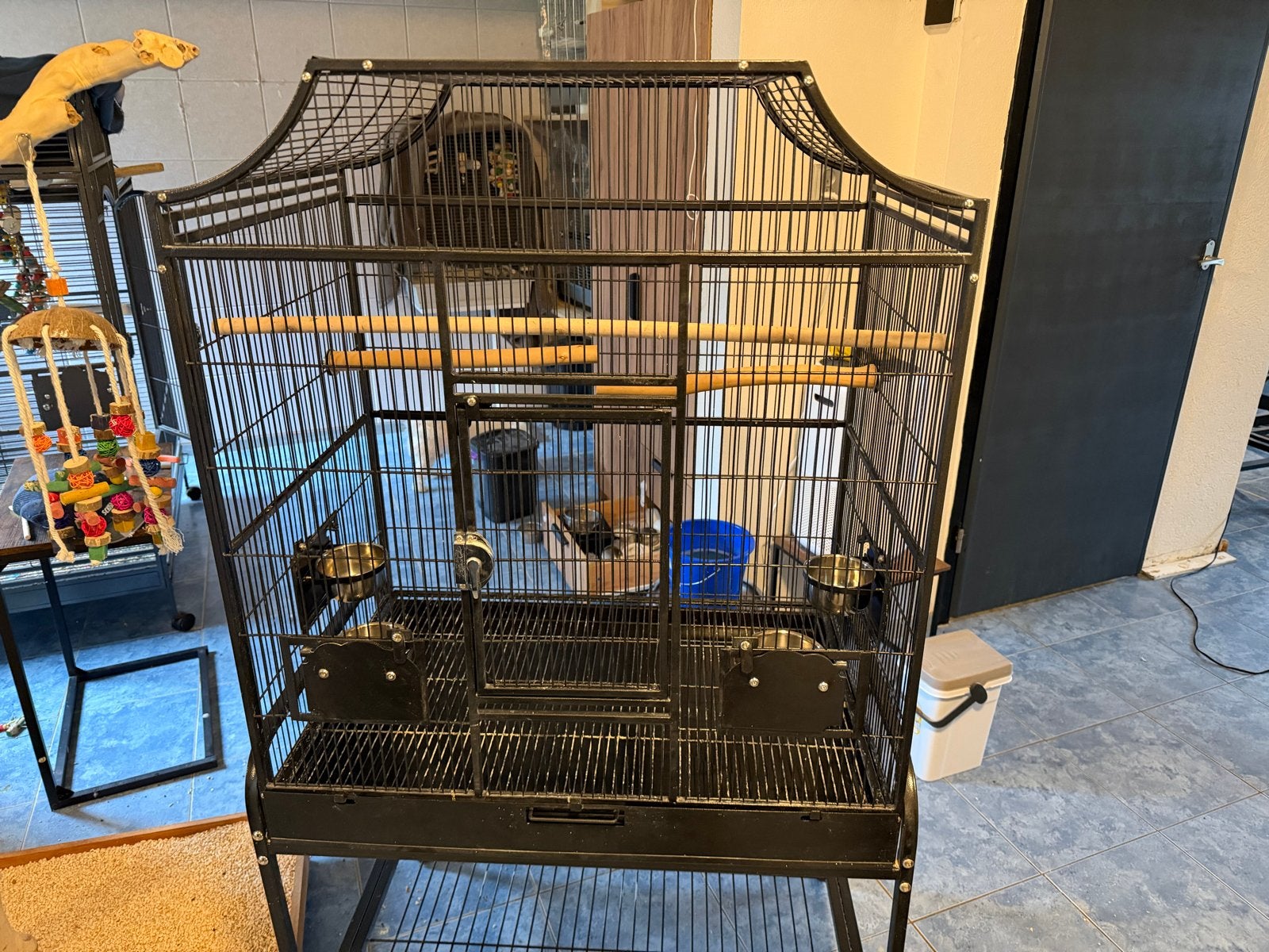 Vogel kooi te koop 2 jaar oud, Ophalen, Gebruikt, Metaal, Vogelkooi