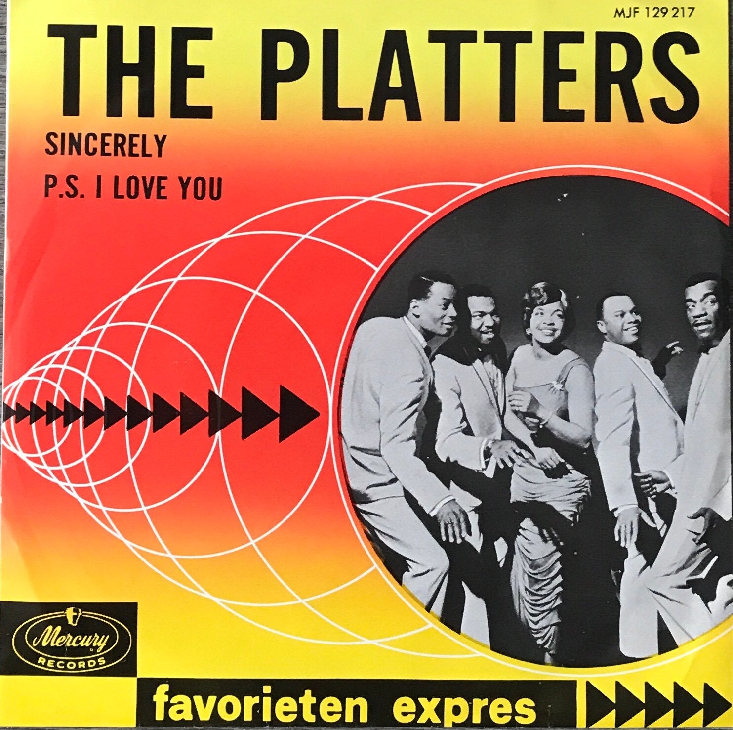 The Platters - P.S. I love you (NL’64) plaat HEEL MOOI, Cd's en Dvd's, Verzenden, 7 inch