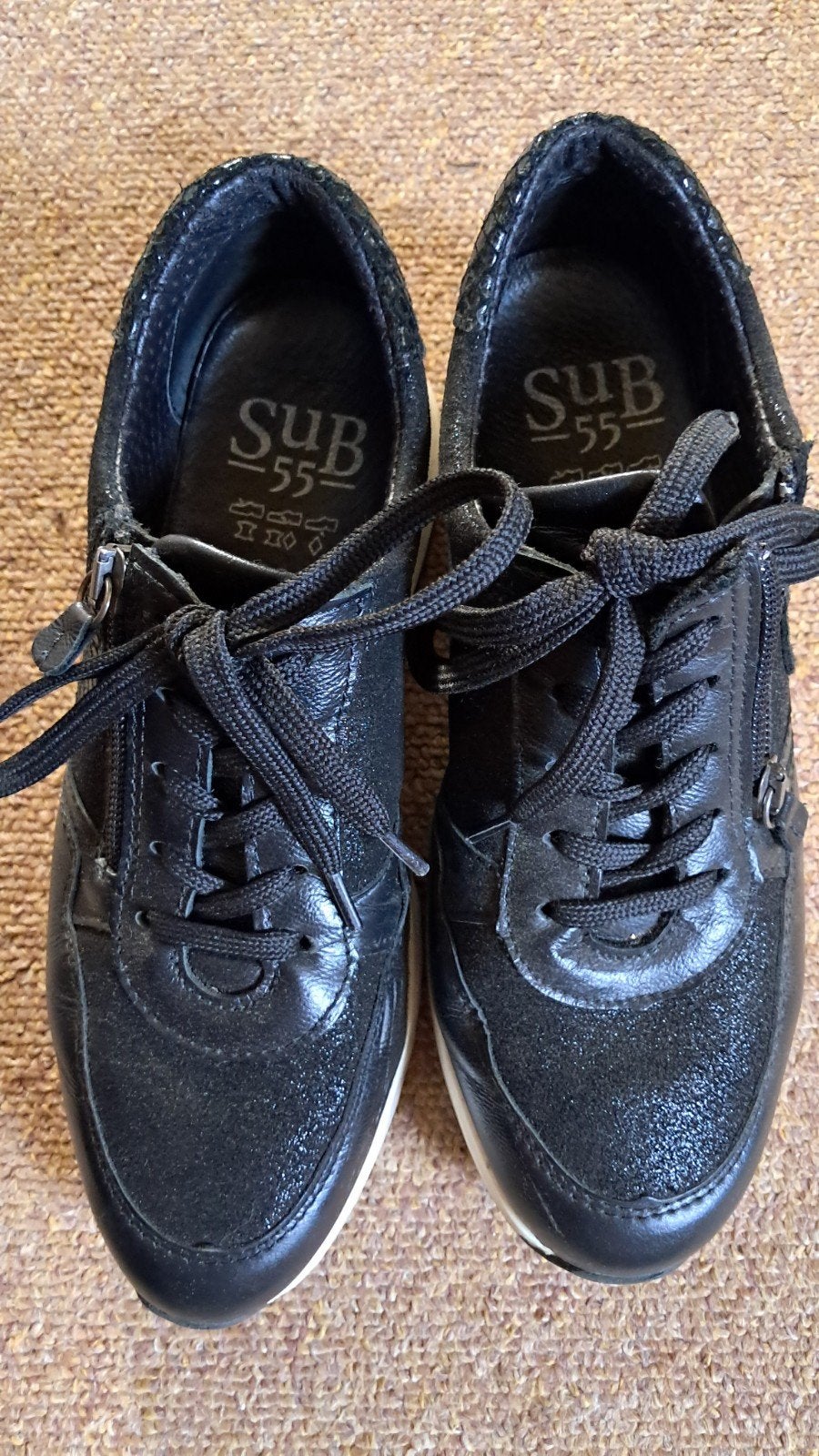 Zwarte SUB 55 sneakers, maat 38, Kleding | Dames, Zwart, Ophalen of Verzenden, Sneakers of Gympen, Sub55