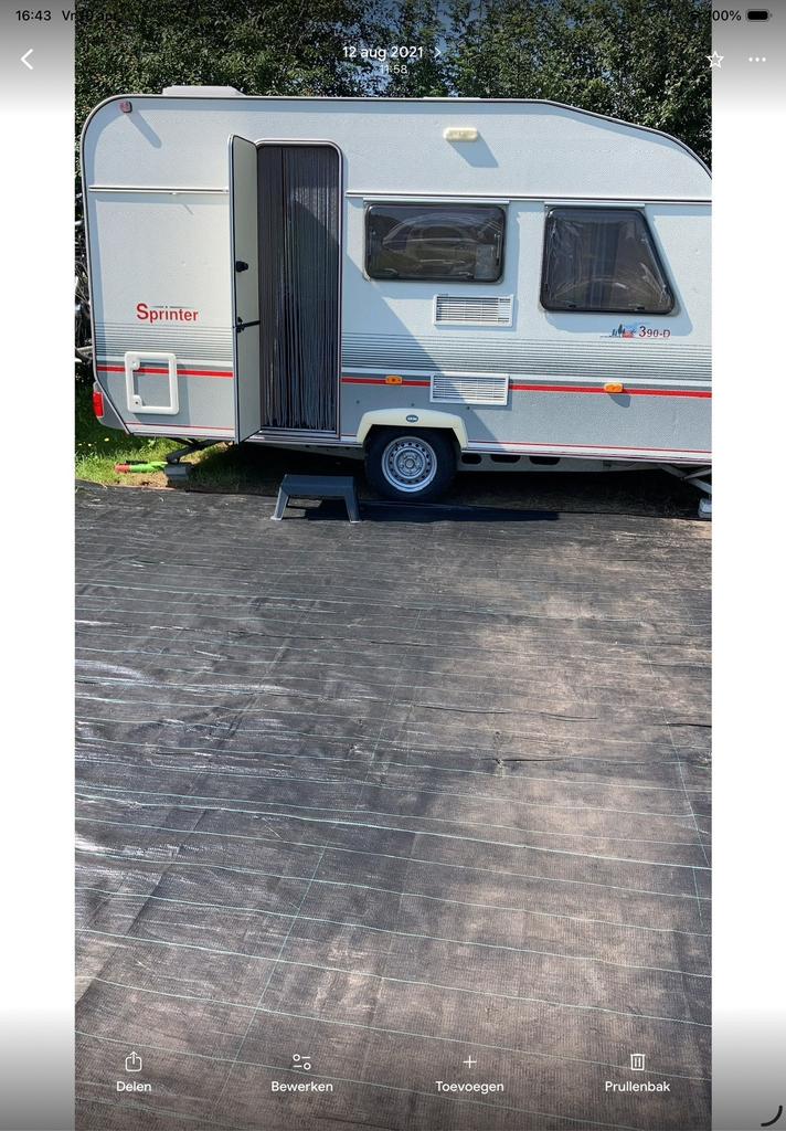 Te koop Beijerland sprinter 390 D bouwjaar 1999, Caravans en Kamperen, Caravans, Particulier, tot en met 4, 750 - 1000 kg, Treinzit