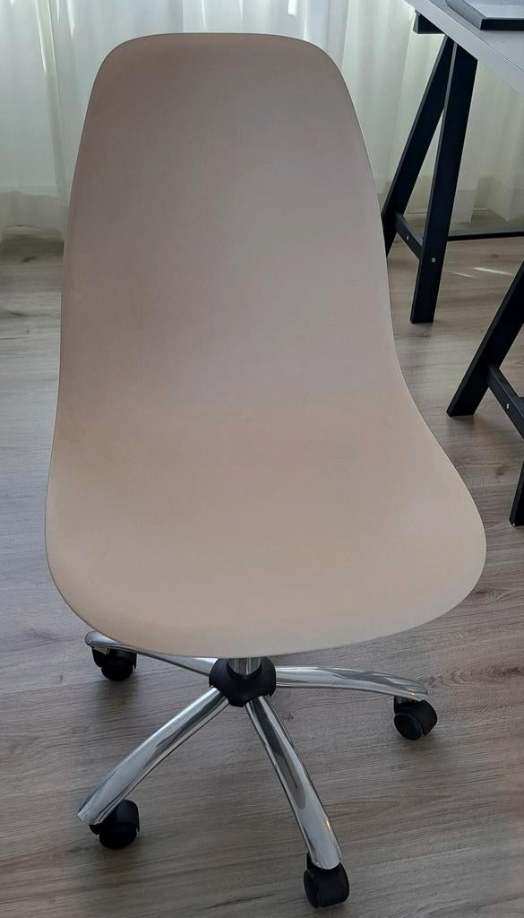 IKEA bureaustoel wit plastic, Ophalen, Zo goed als nieuw, Wit, Bureaustoel