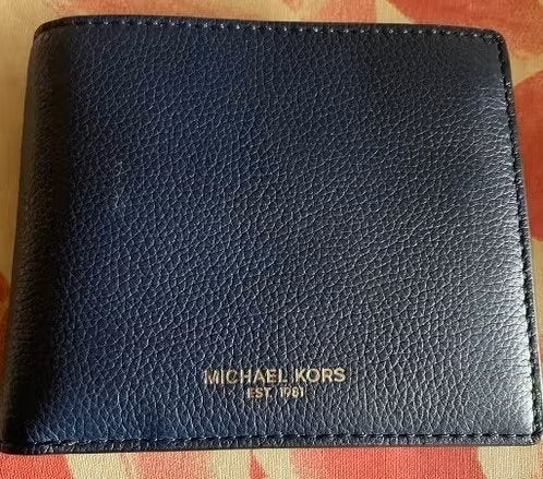 Portemonnee Michael Kors, leer, donkerblauw, Overige merken, Blauw, Nieuw, Ophalen of Verzenden