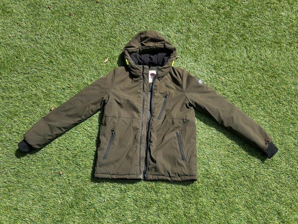 Jongens winterjas mt 176 - Petrol, Ophalen, Gebruikt, Maat 176