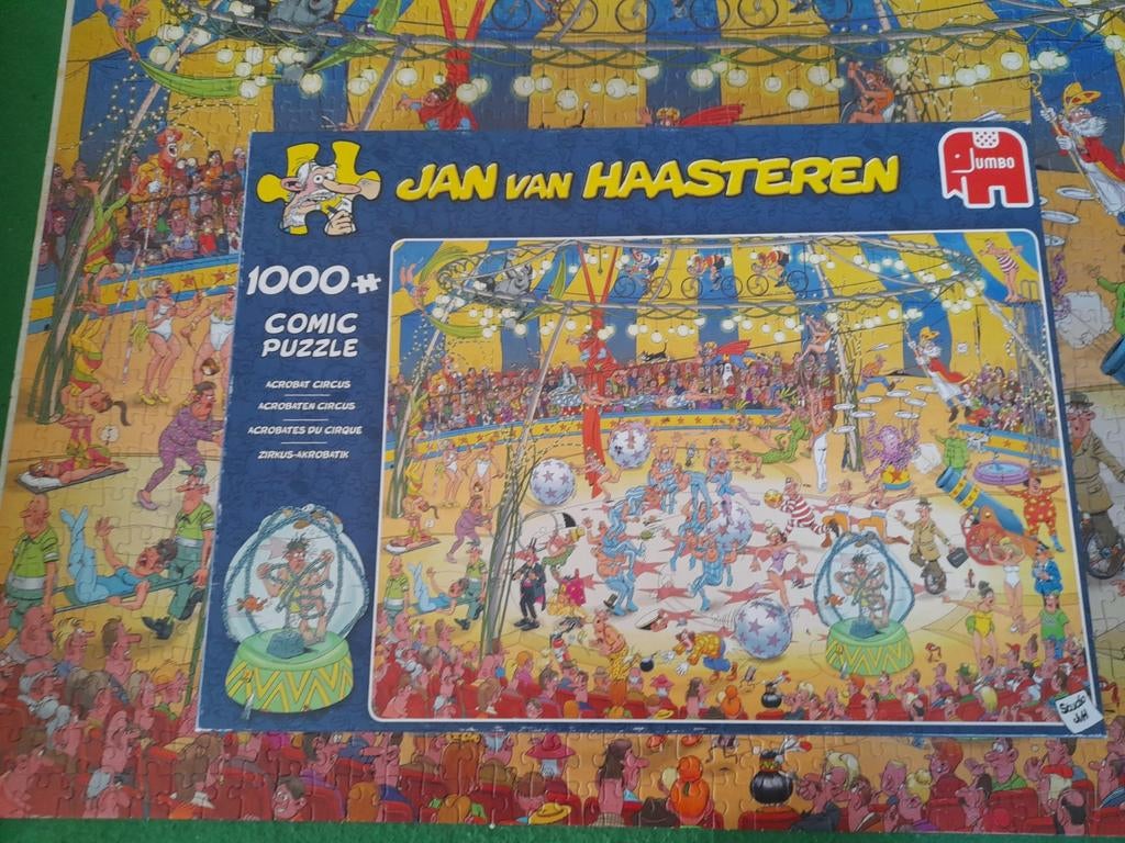 Jv Haasteren Acrobatiek 1000st, Ophalen of Verzenden, 500 t/m 1500 stukjes, Zo goed als nieuw