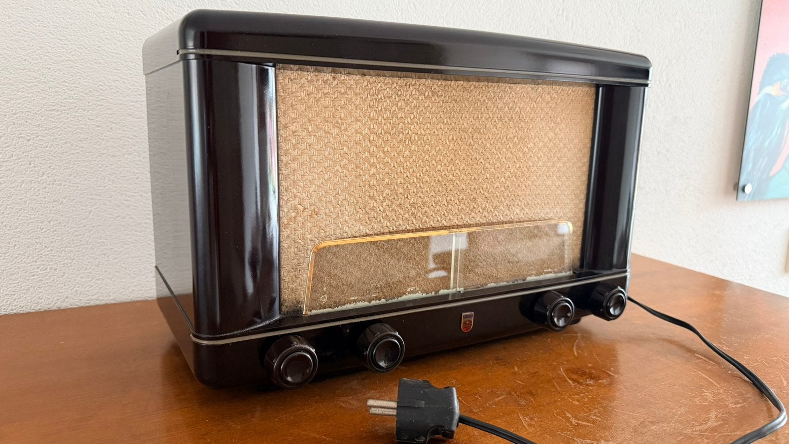 Vintage Bakeliet Radio Philips, Ophalen of Verzenden