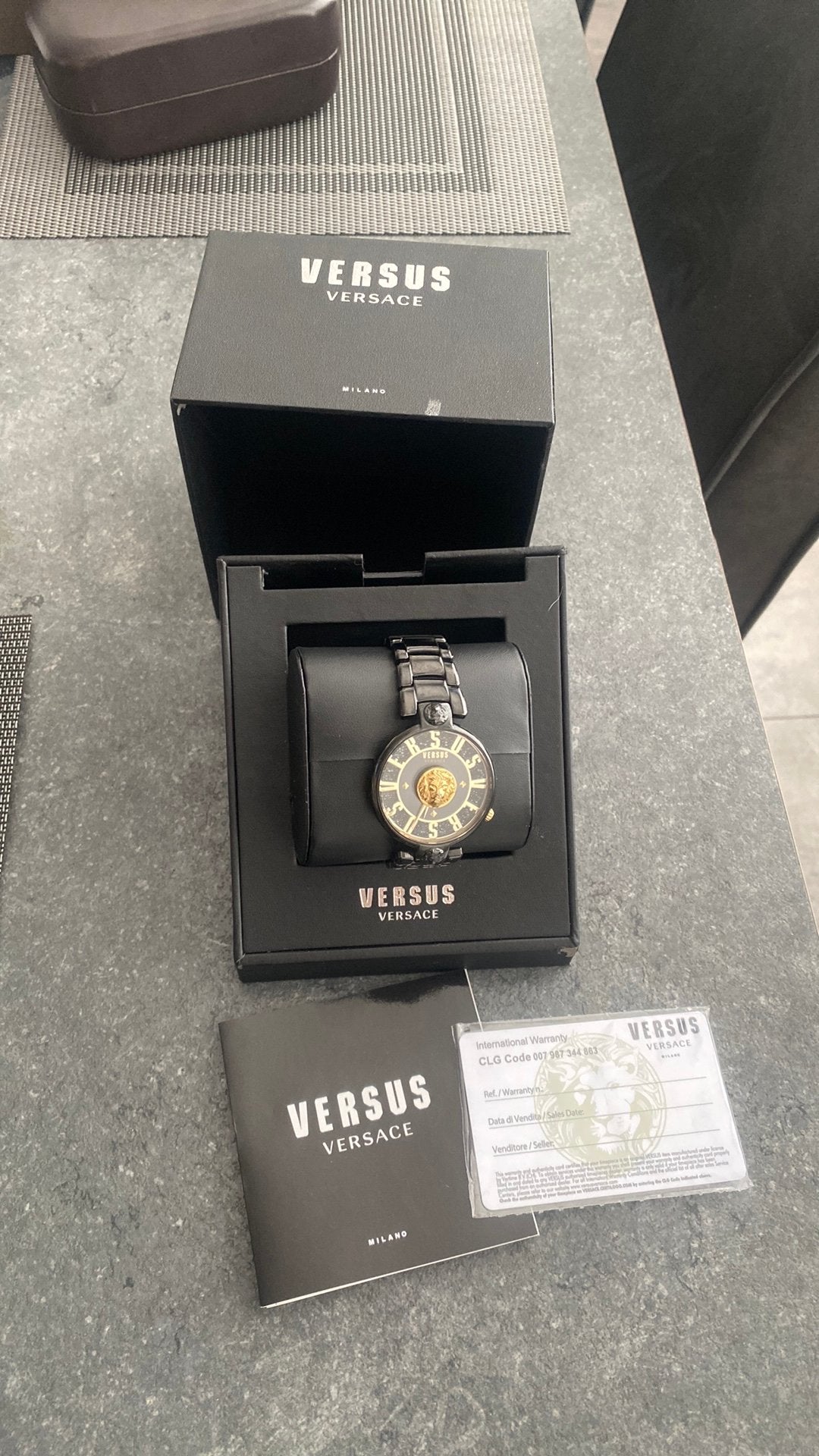 Versace horloge €250, Ophalen, Zo goed als nieuw, Staal, Overige merken
