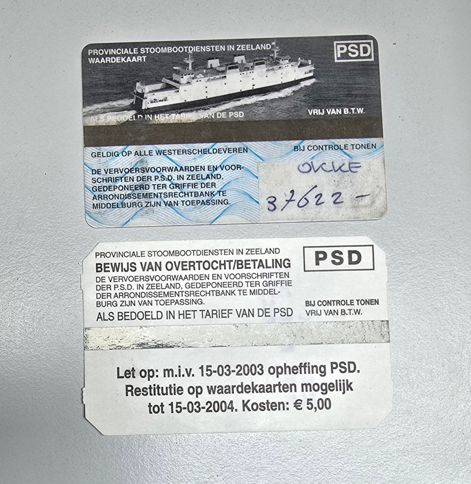 Psd waarde kaart., Verzamelen, Ophalen of Verzenden, Gebruikt, Motorboot, Overige typen
