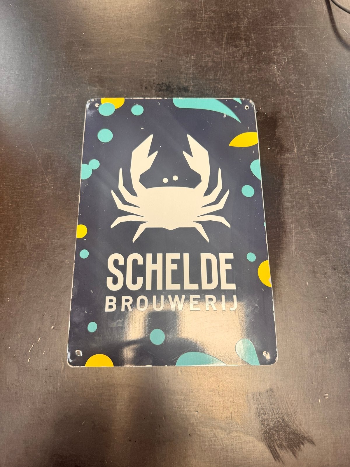 Schelde Brouwerij Reclamebord - Diverse beschadigingen, Ophalen of Verzenden, Gebruikt, Reclamebord